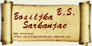 Bosiljka Sarkanjac vizit kartica
